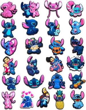 25Pcs Cartoon Shoe Charms for Clog Slides Sandals, Cute Shoe Accessories for Party Favor