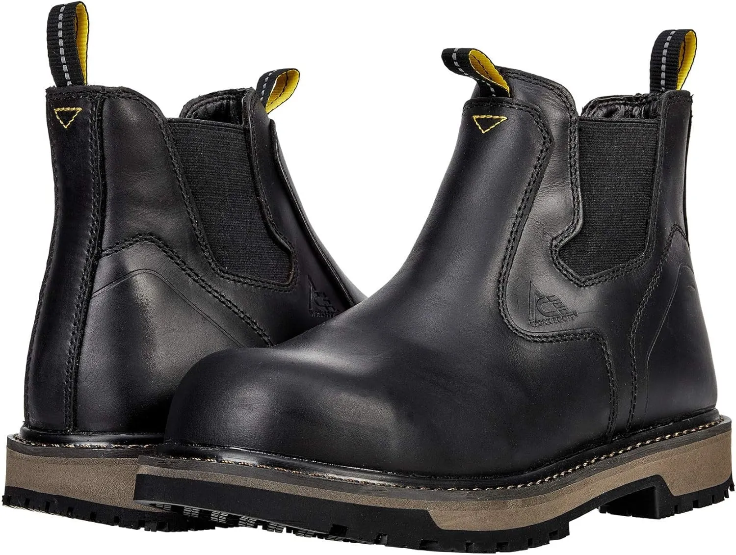 ACE Work Boots Firebrand, Men's Composite Toe (CT) Work Boots, Slip Resistant, Water Resistant, Black, Size 12