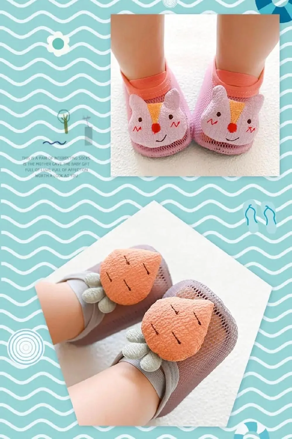 Anti-Slip Breathable Baby Slippers