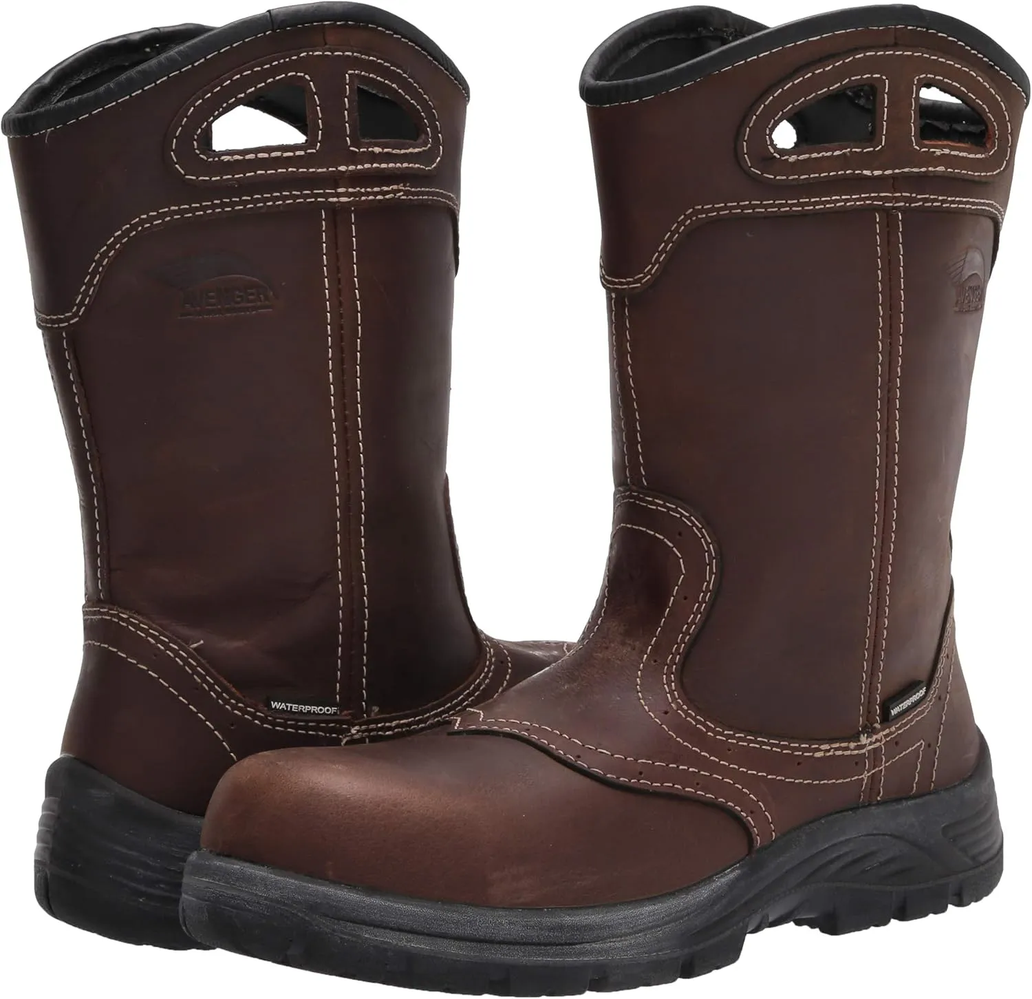 Avenger Work Boots Women's Framer Wellington 10" Composite Toe Waterproof Slip Resistant Pull on Work Boots