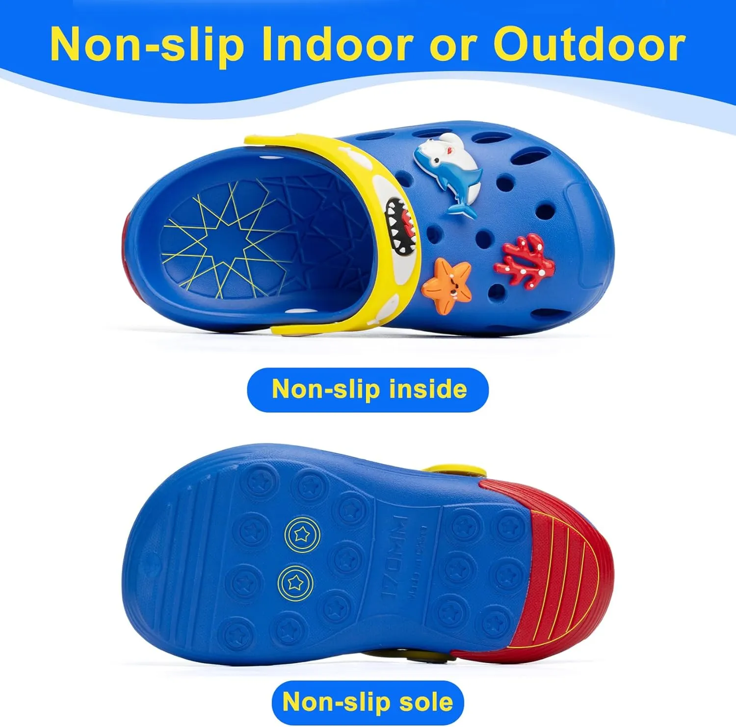 Beach Vacation Essentials Clogs for Toddler Kids Cute Cartoon Garden Water Shower Shoes Slides Slippers Pool Sandals Gifts for Boys Girls