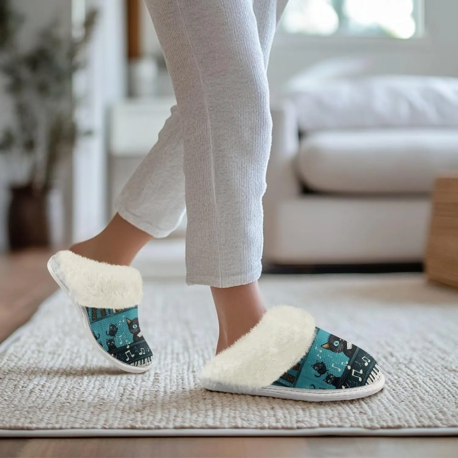 Binienty Bedroom Slippers for Women Men Indoor Outdoor Anti Slip Lightweight