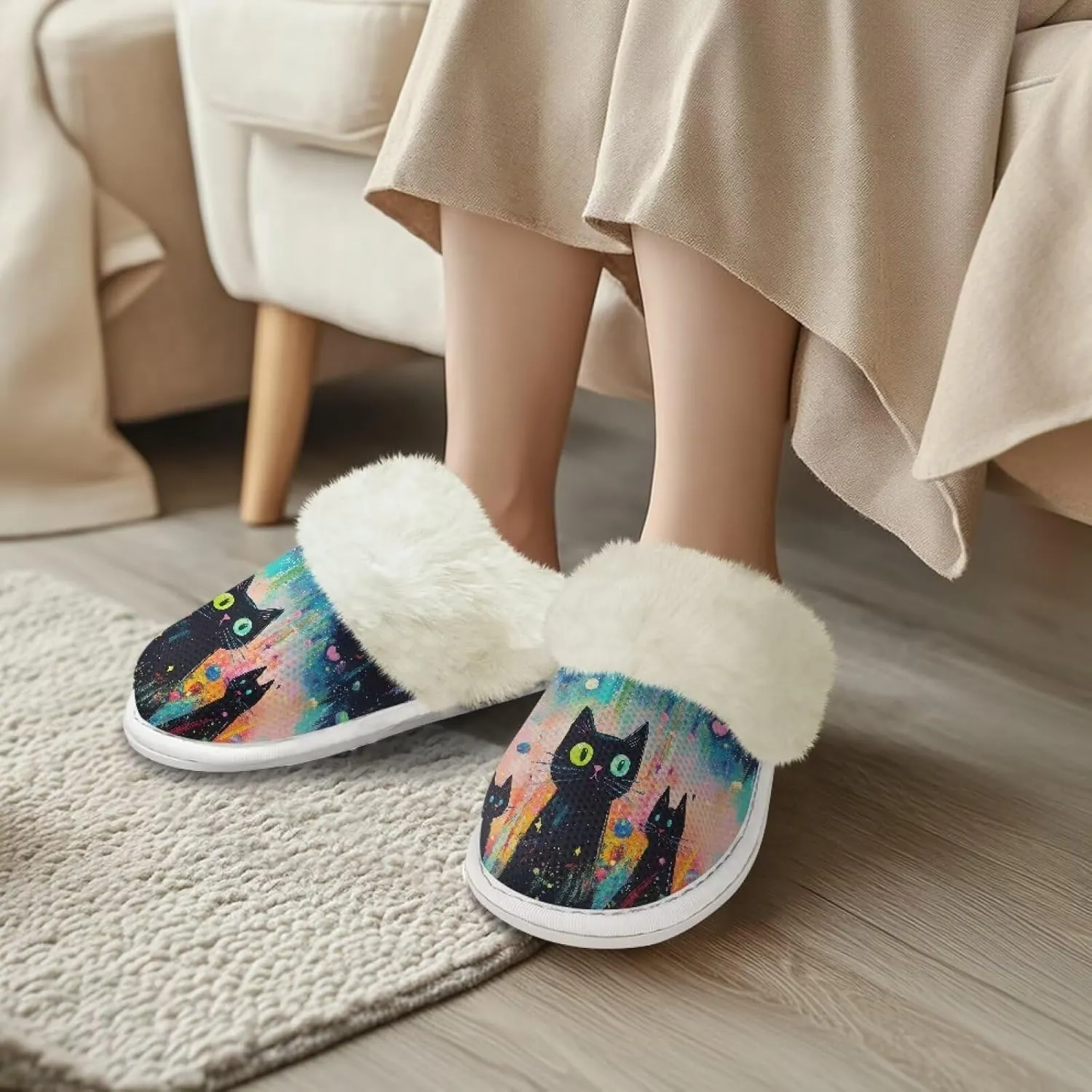 Binienty Bedroom Slippers for Women Men Indoor Outdoor Anti Slip Lightweight