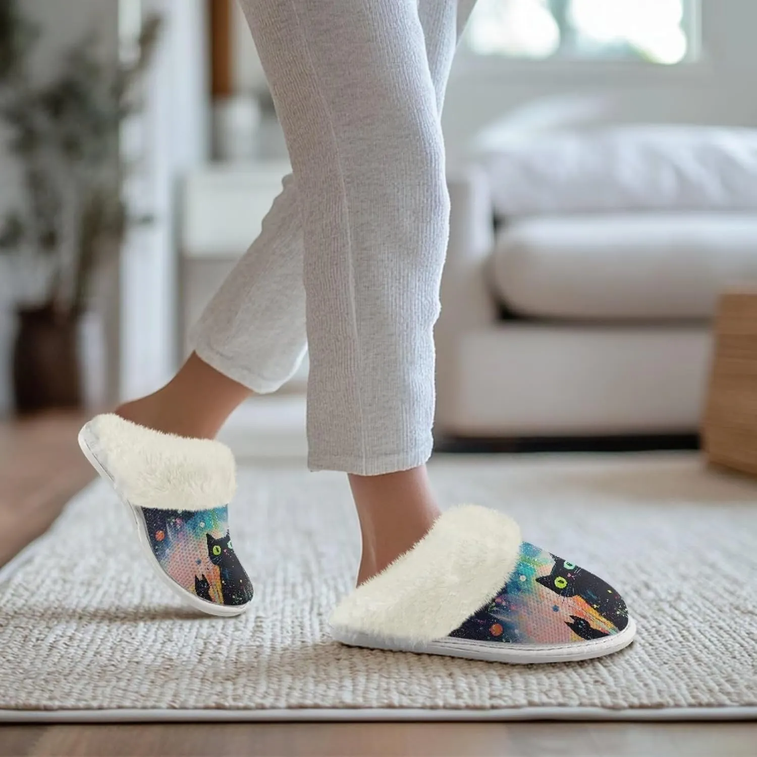 Binienty Bedroom Slippers for Women Men Indoor Outdoor Anti Slip Lightweight