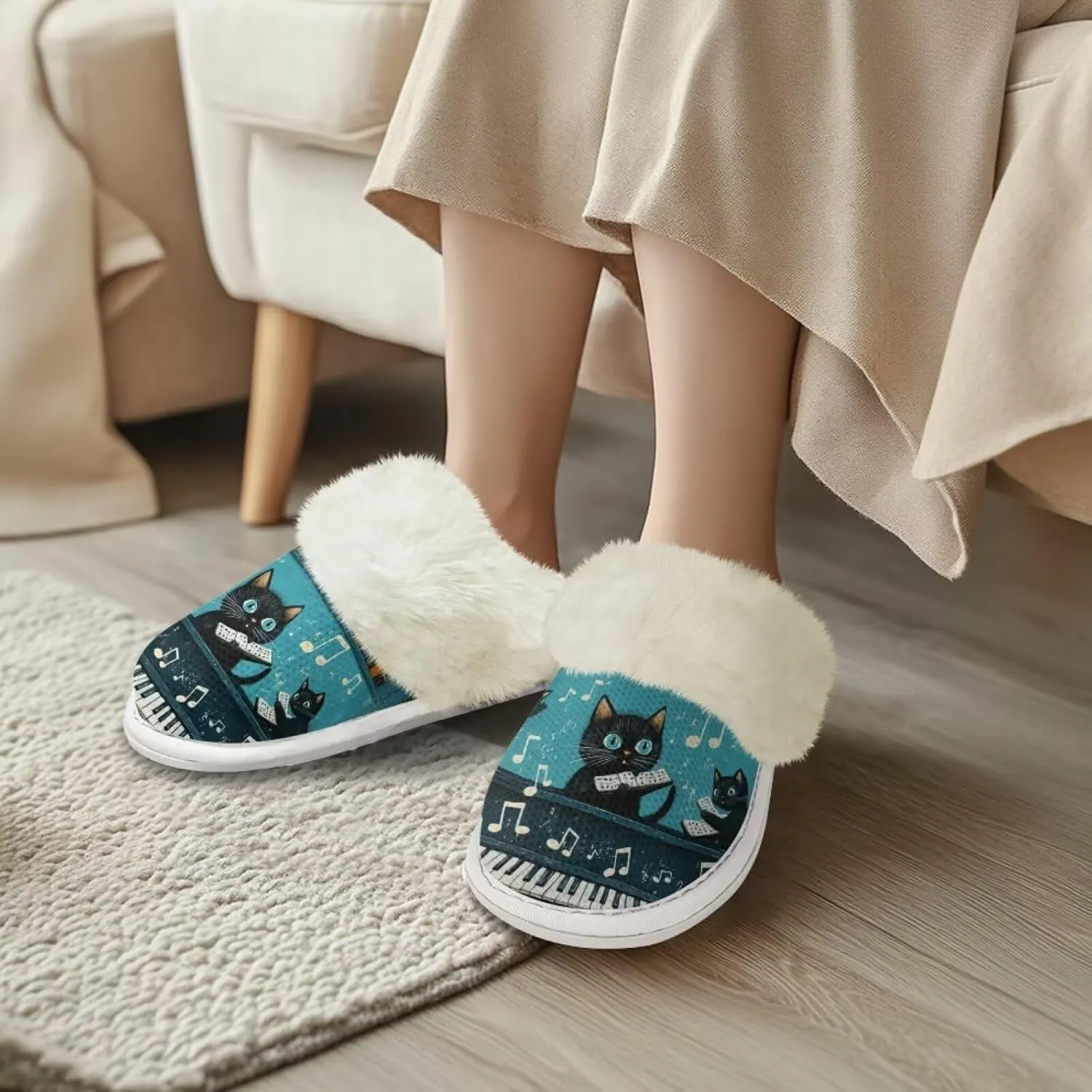 Binienty Bedroom Slippers for Women Men Indoor Outdoor Anti Slip Lightweight