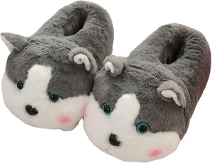 Brand Women's Plush Winter Slippers - Warm, Anti-Slip, Cotton