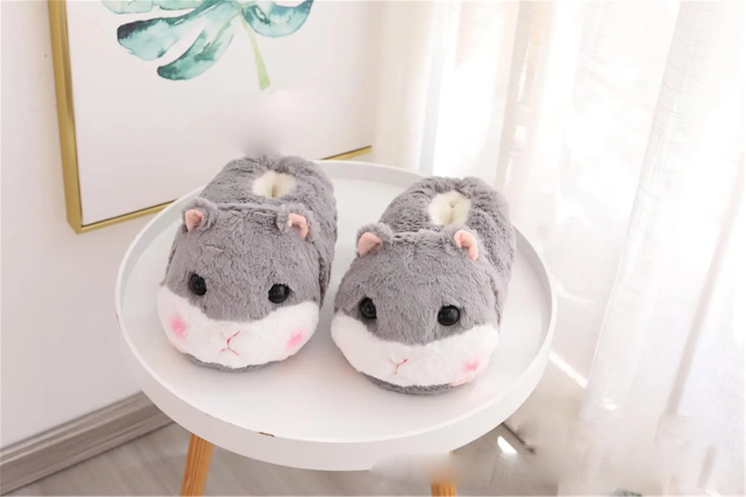 Brand Women's Plush Winter Slippers - Warm, Anti-Slip, Cotton