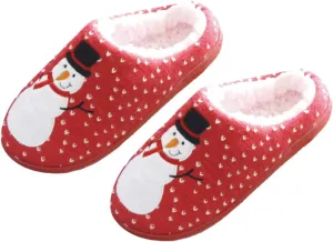 Cabilock Winter Warm Slippers Christmas Sliers Couple Comfortable and Anti-Slip Household Slippers
