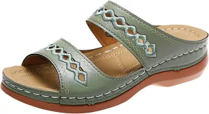 Cathalem Orthopedic Sandals for Women, Womens Summer Platform Casual Open Toe Sandals Slippers Breatable Hollow Out Sandals