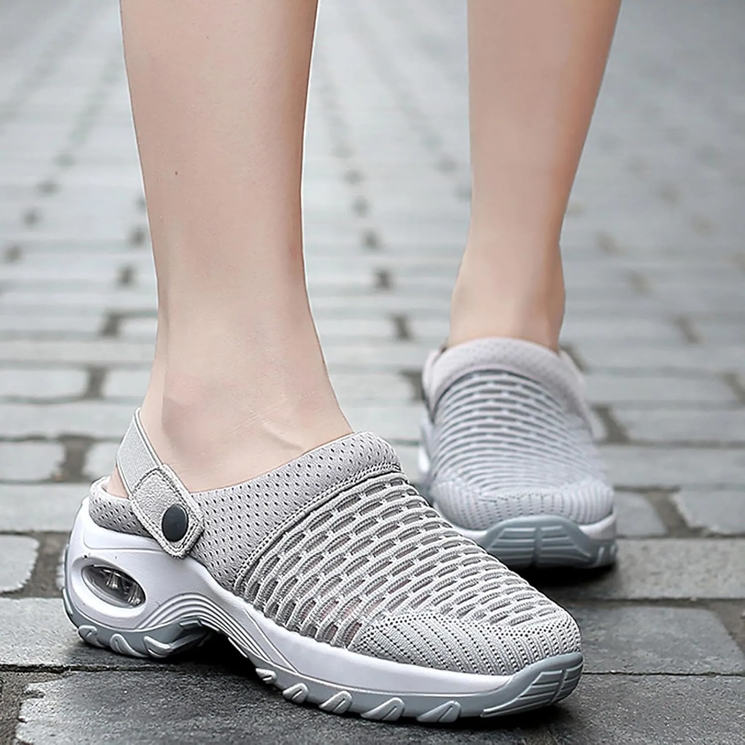 Cathalem Orthopedic Shoes for Women, Air Cushion Slip on Walking Stretch Shoes for Women Wide Width Arch Support