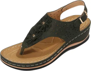Cathalem Summer Sandals for Women 2024 Orthopedic Flip Flops Arch Support Ladies Lightweight Slip On Beach Sandals