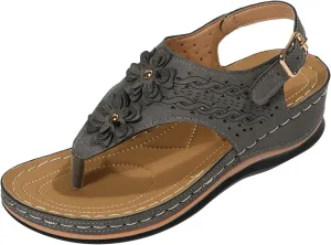 Cathalem Summer Sandals for Women 2024 Orthopedic Flip Flops Arch Support Ladies Lightweight Slip On Beach Sandals