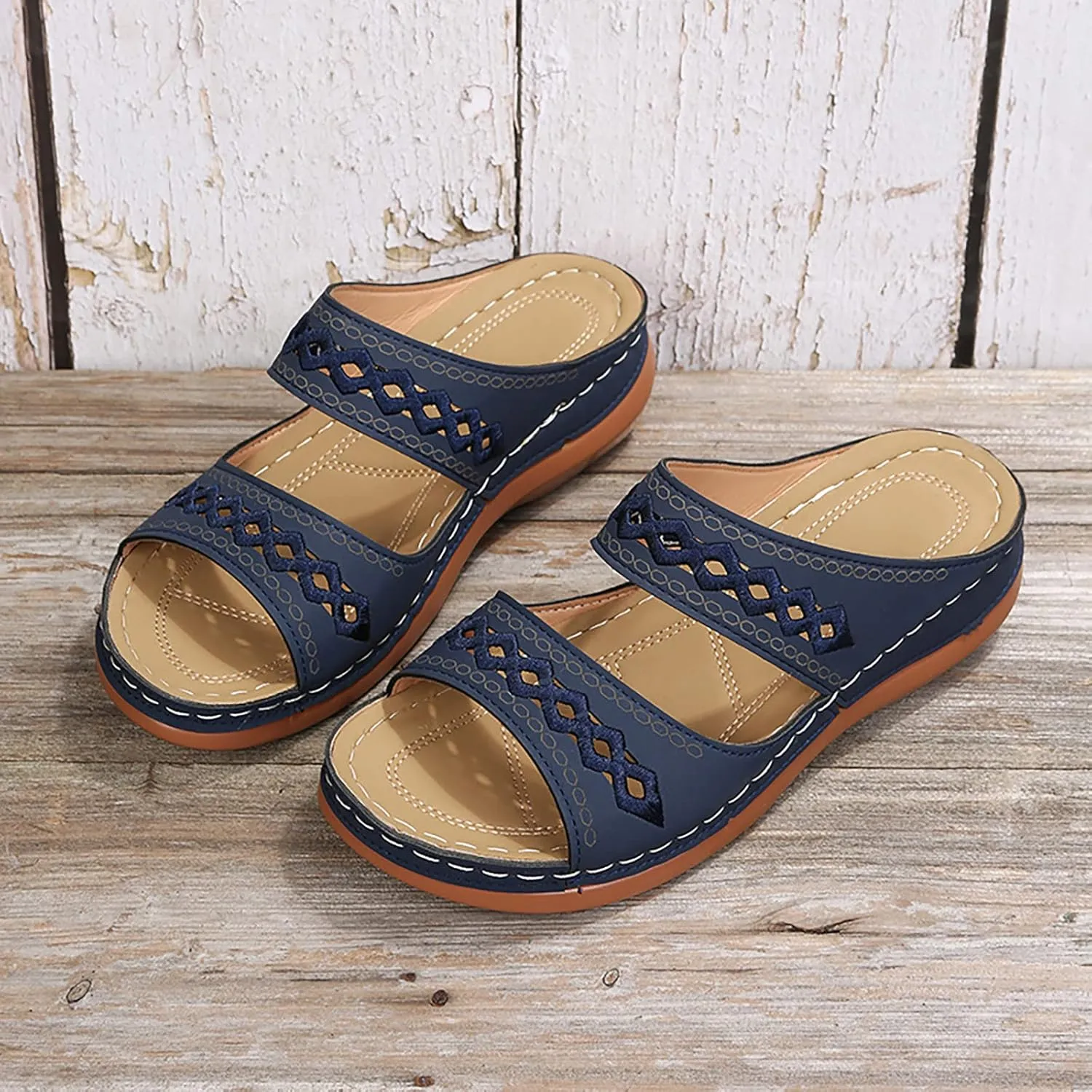 Cathalem Summer Sandals for Women 2024, Orthopedic Wedge Sandals for Women Dressy Summer Walking Sandals with Arch Support