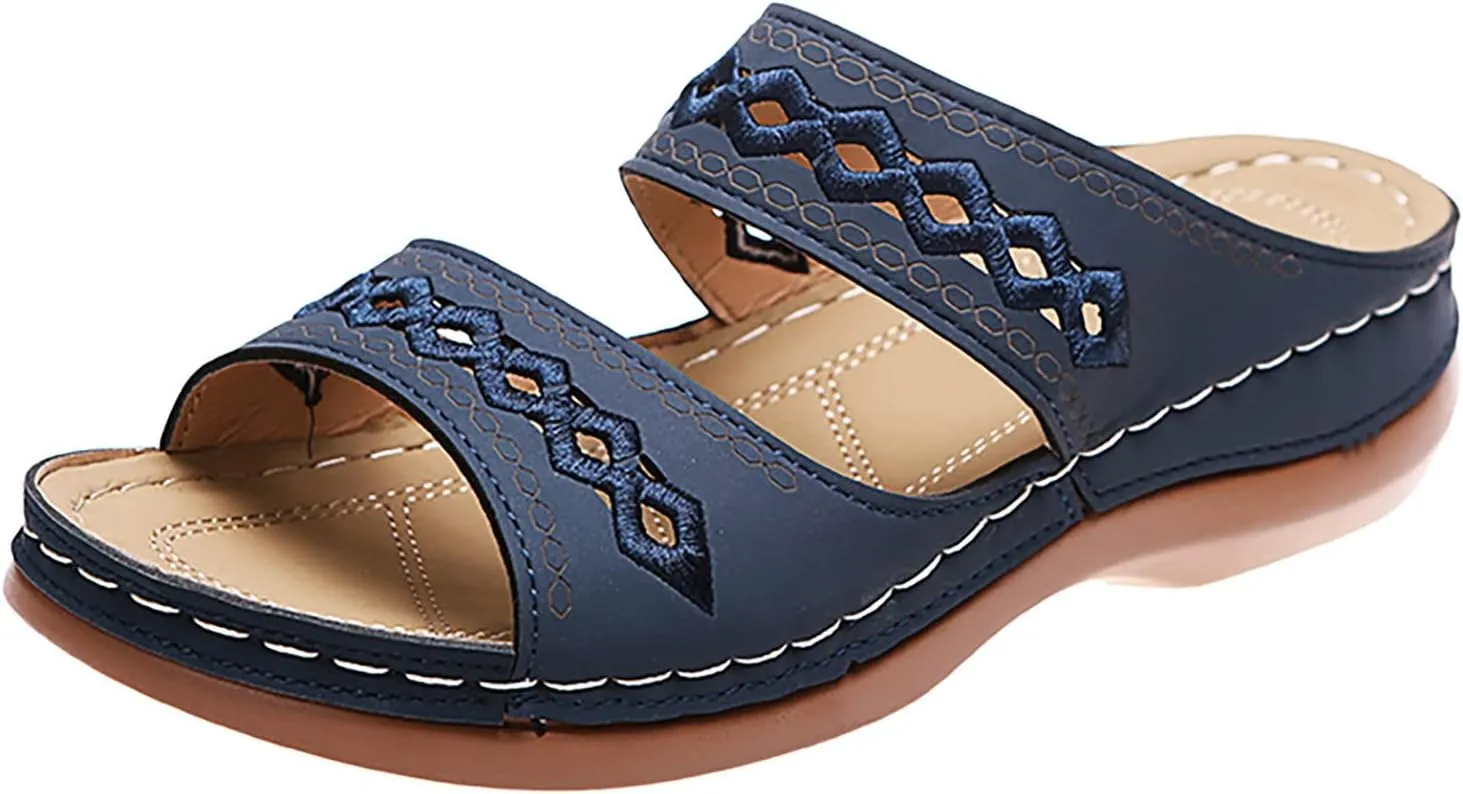Cathalem Summer Sandals for Women 2024, Orthopedic Wedge Sandals for Women Dressy Summer Walking Sandals with Arch Support