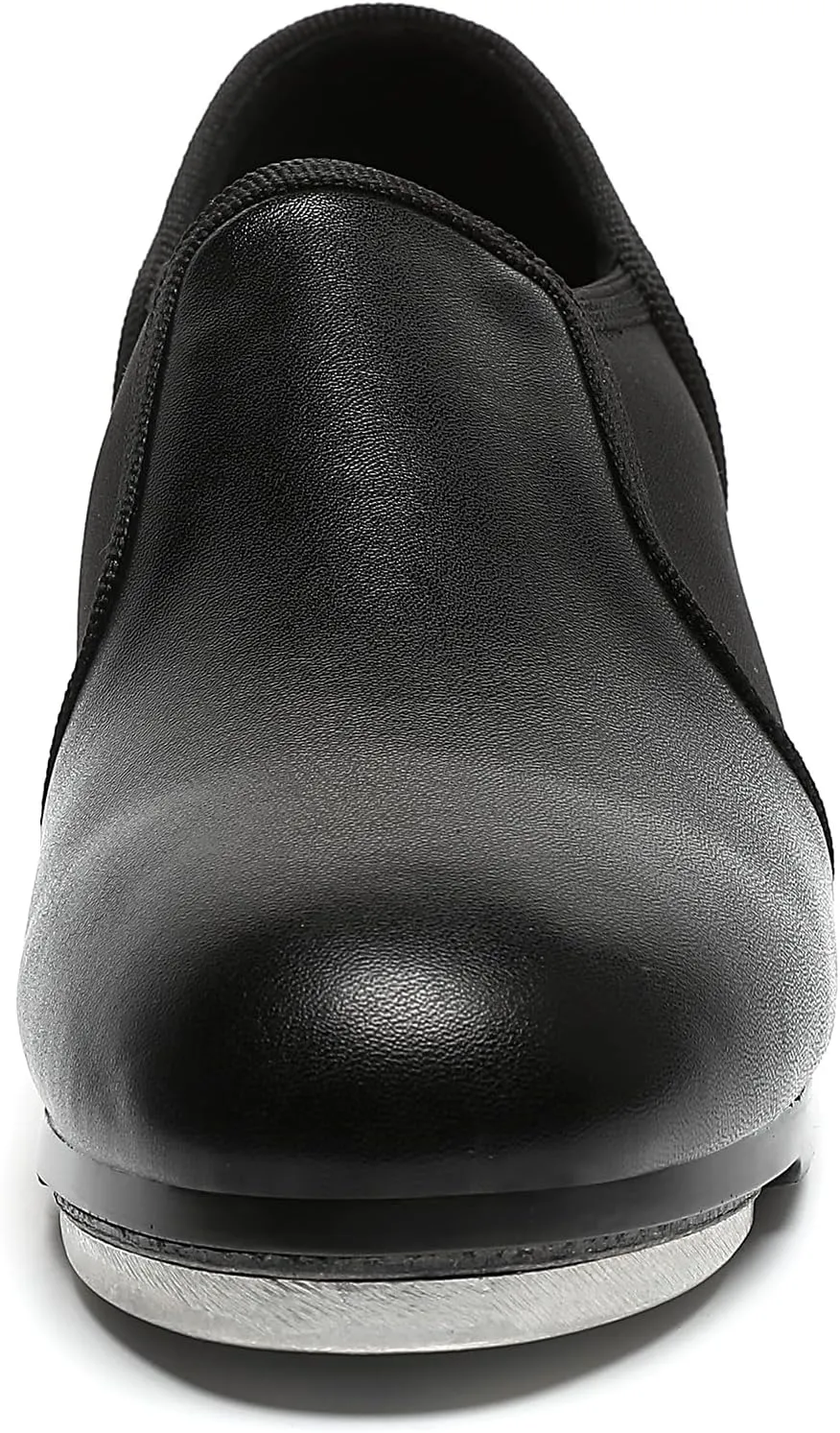 Child Tap Shoes Leather Tap Dance Shoes Non-Slip Jazz Shoes for Girls Boys,Black