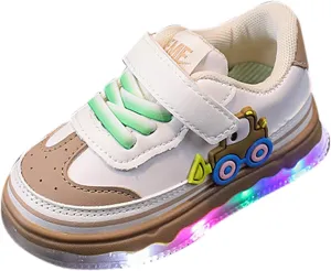 Children Shoes LED Light Up Shoes Fashion Children Sports Shoes Mesh Breathable Running Shoes for Toddler Girls
