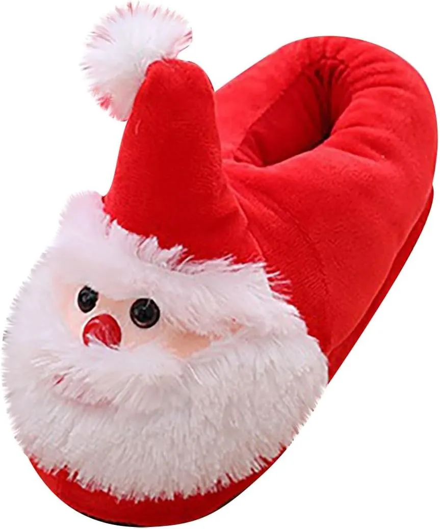 Christmas Slippers Holiday Slipper House Shoes Slipper for Women Fuzzy Outdoor Indoor Bedroom Women's Fuzzy Slippers