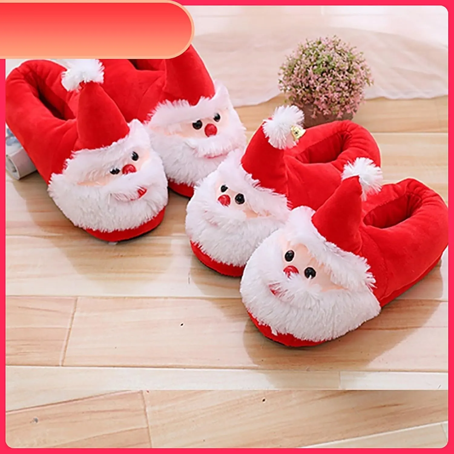 Christmas Slippers Holiday Slipper House Shoes Slipper for Women Fuzzy Outdoor Indoor Bedroom Women's Fuzzy Slippers