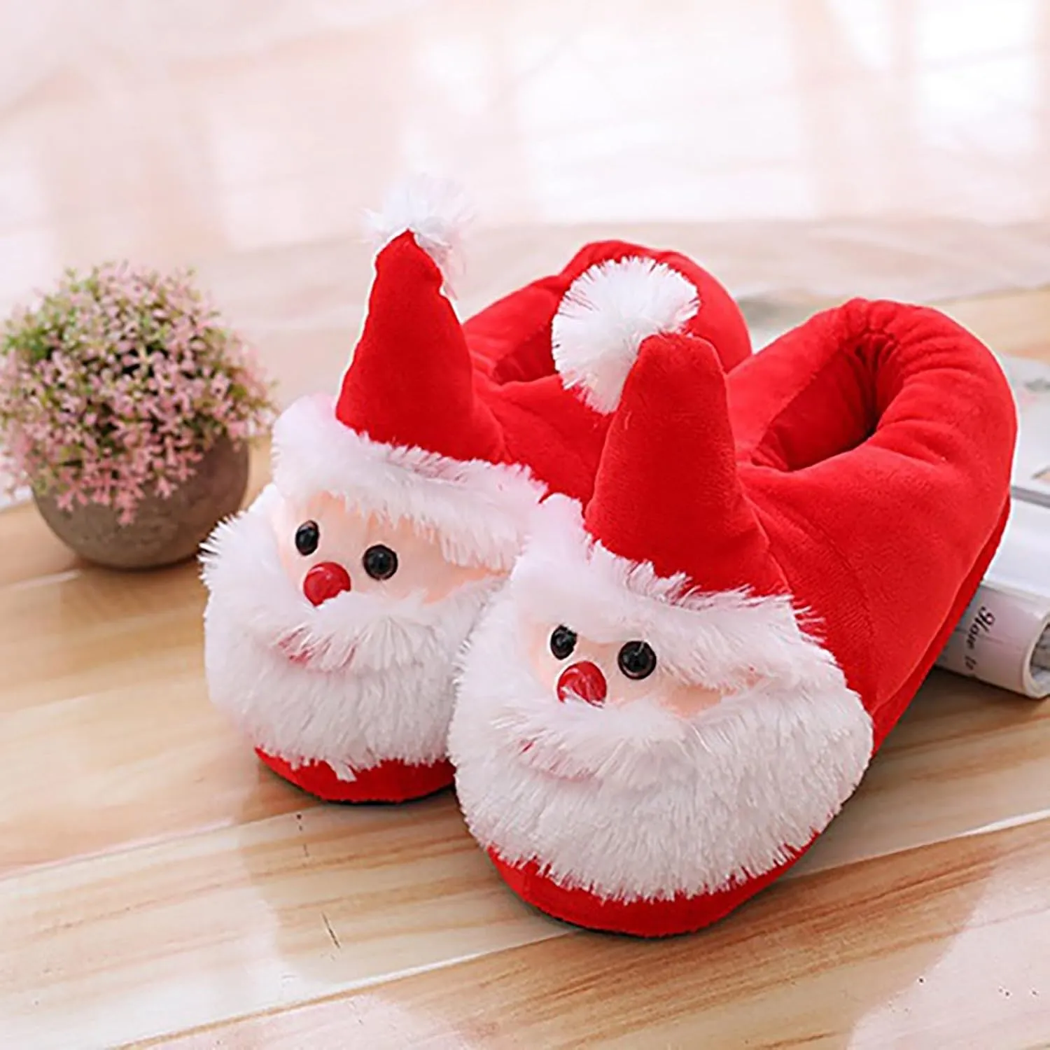 Christmas Slippers Holiday Slipper House Shoes Slipper for Women Fuzzy Outdoor Indoor Bedroom Women's Fuzzy Slippers