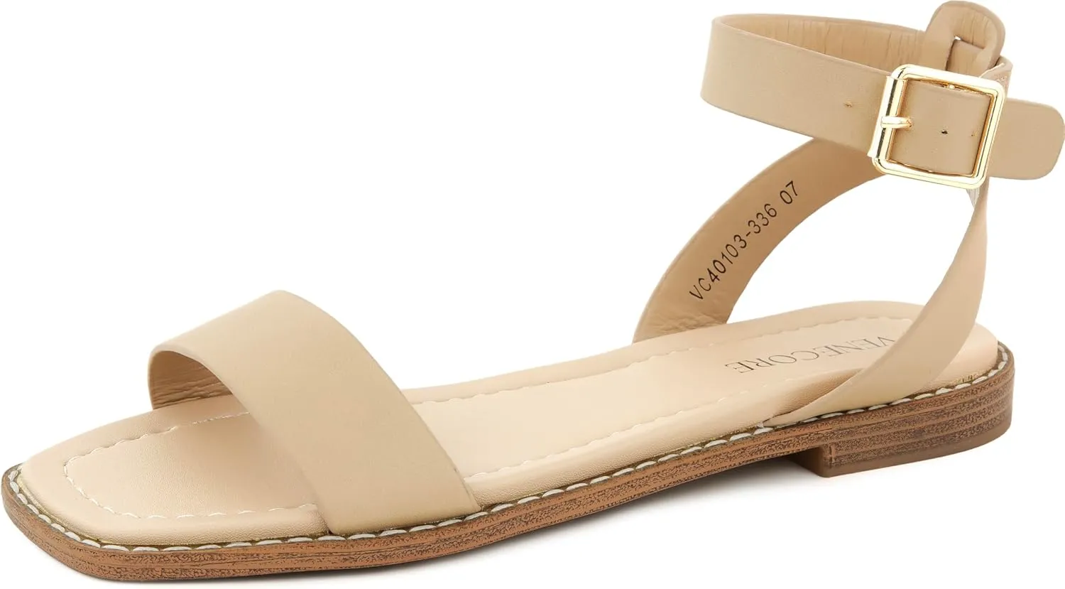 Clara 2 Strap Sandals for Women  Faux Leather Sandals Womens Summer Shoes  Comfortable Flat Sandals