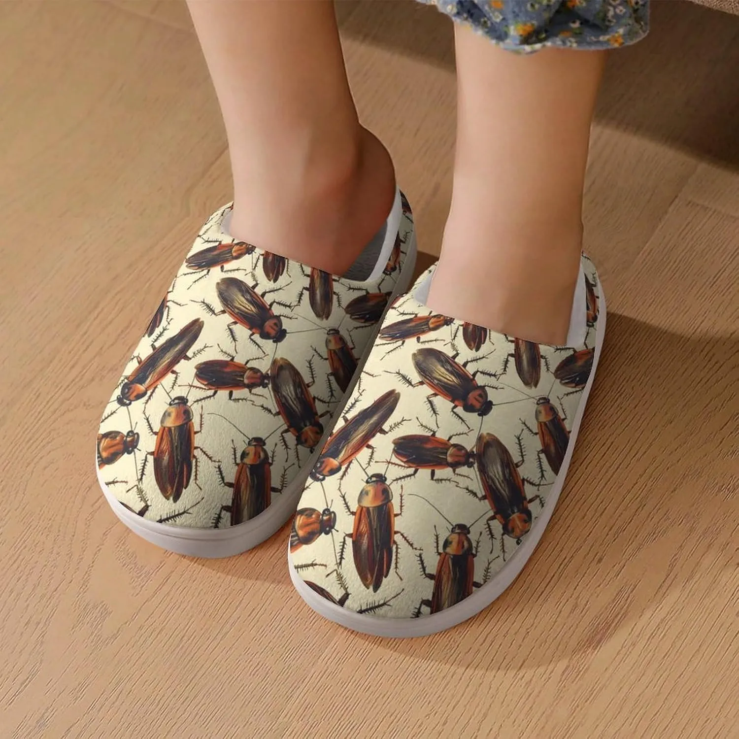 Cockroach Cute Cotton Slippers Anti-slip House Shoe Slipper Indoor Outdoor