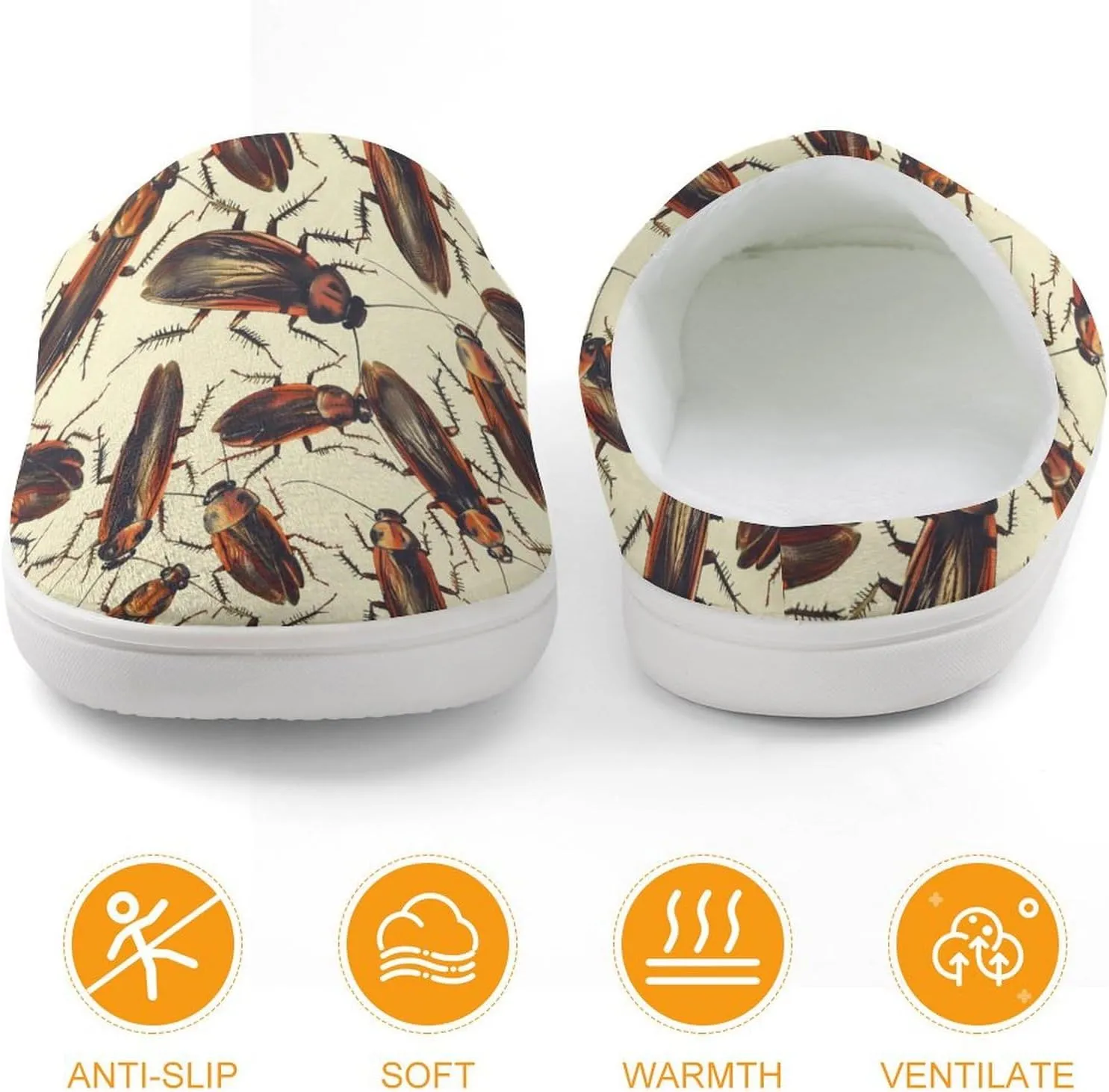 Cockroach Cute Cotton Slippers Anti-slip House Shoe Slipper Indoor Outdoor