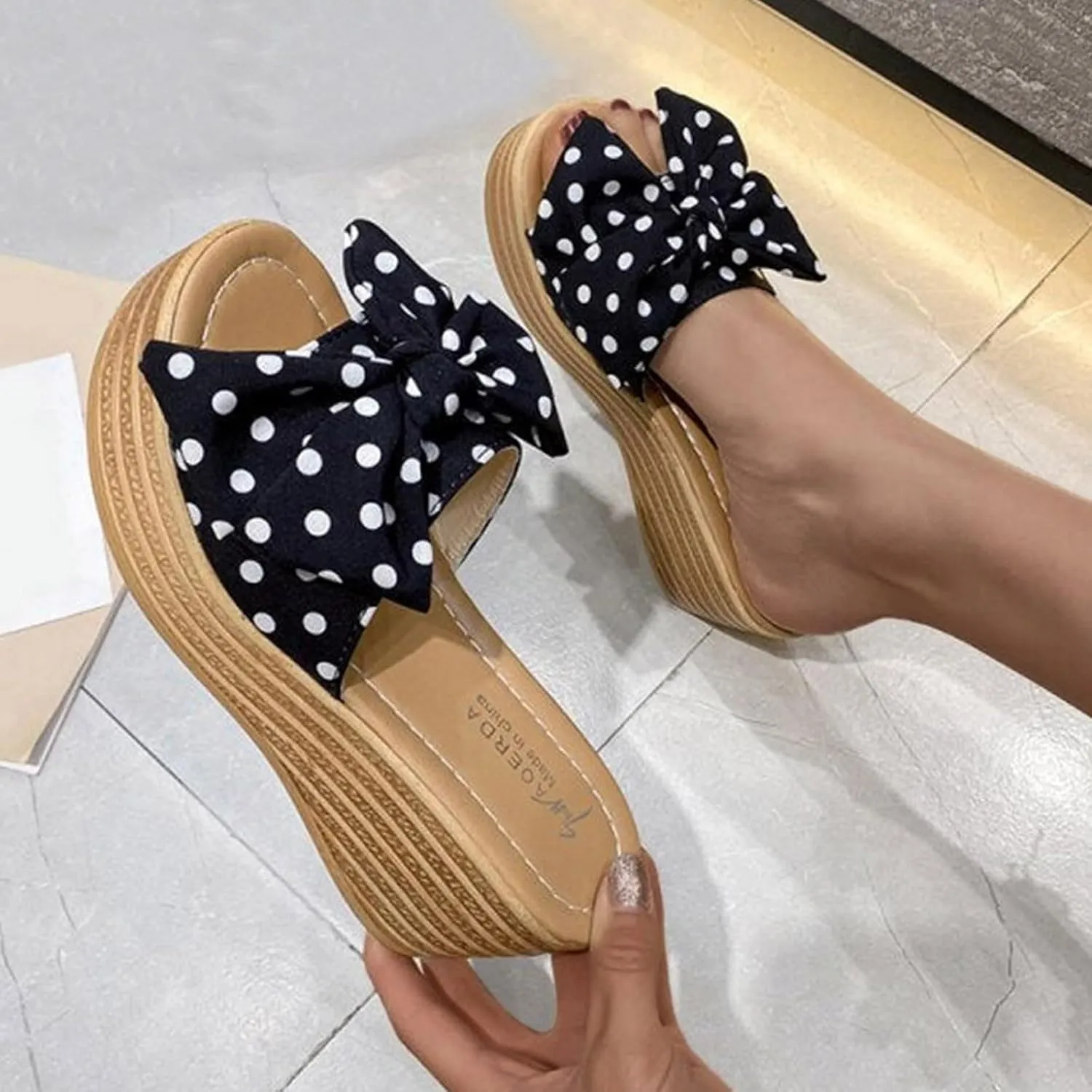 Comfortable Orthopedic Sandals Beach Slippers Toe Wedges Womens Shoes Fashion Knot Sandals Roman Open Women's Wedges