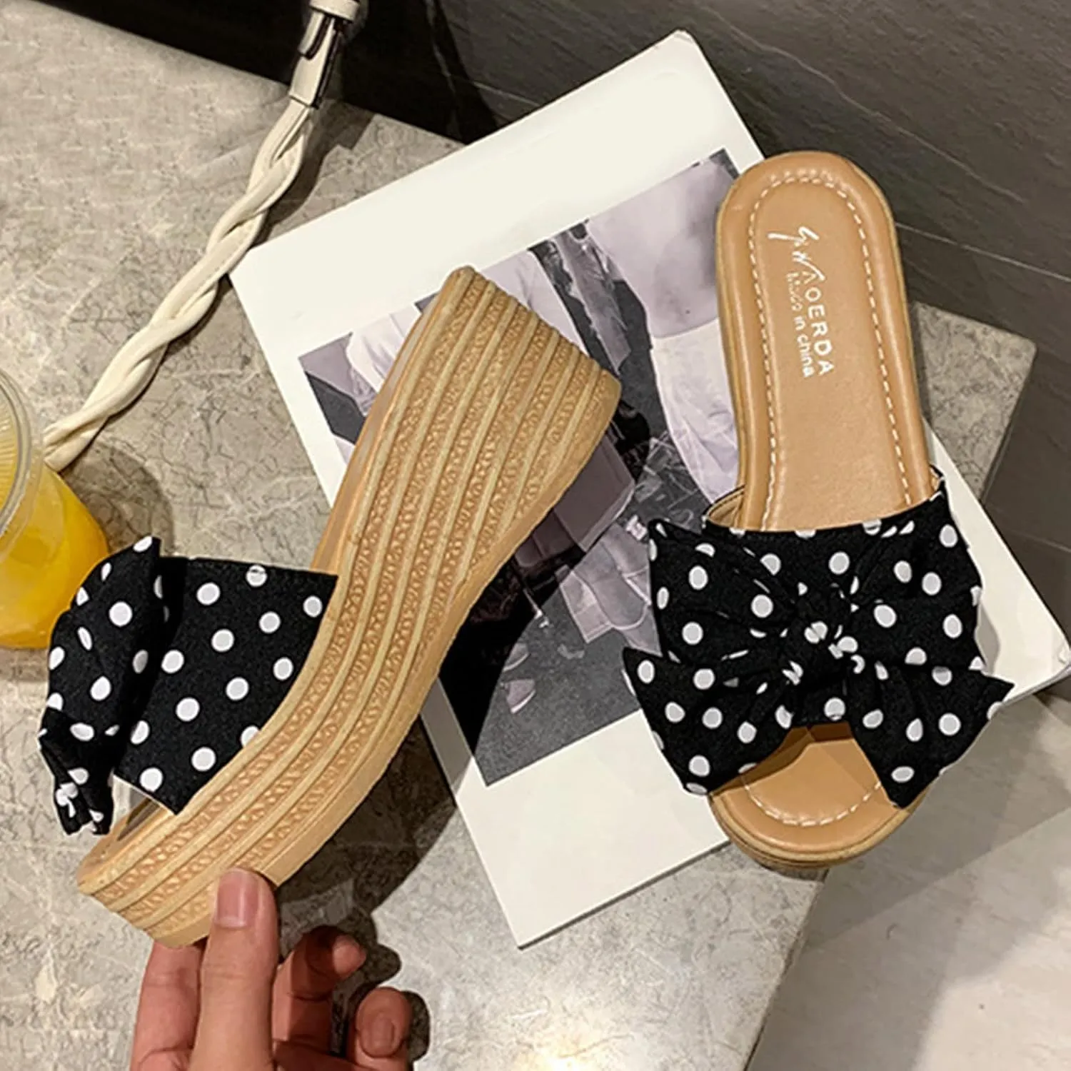 Comfortable Orthopedic Sandals Beach Slippers Toe Wedges Womens Shoes Fashion Knot Sandals Roman Open Women's Wedges