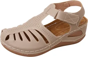 Comfortable Orthopedic Sandals Sandals For Women Closed Toe Platform Wedge Casual Sandal With Arch Support Hollow Out