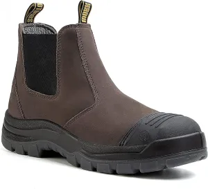 CONRAD Men's Chelsea Slip-On Work Boots - Soft Toe, Composite Toe, Waterproof, Slip Resistant, Safety Shoes