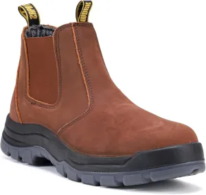 CONRAD Men's Chelsea Slip-On Work Boots - Soft Toe, Composite Toe, Waterproof, Slip Resistant, Safety Shoes