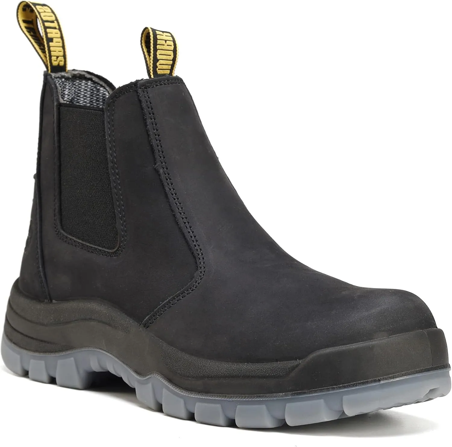 CONRAD Men's Chelsea Slip-On Work Boots - Soft Toe, Composite Toe, Waterproof, Slip Resistant, Safety Shoes