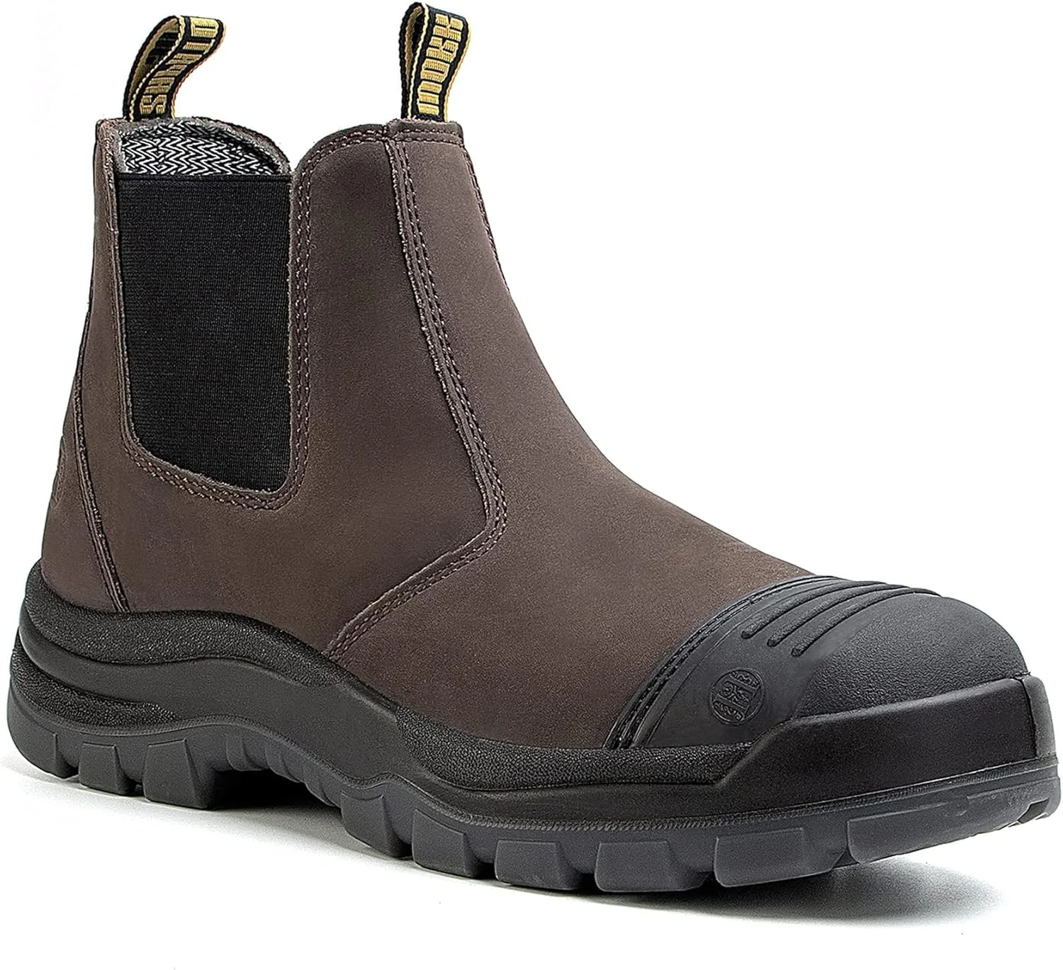 CONRAD Men's Chelsea Slip-On Work Boots - Soft Toe, Composite Toe, Waterproof, Slip Resistant, Safety Shoes