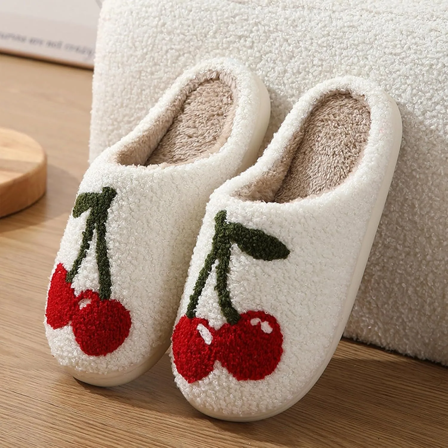 Couple Women's Fuzzy Slip-on Slippers Warm Cozy Soft Lightweight Memory Foam Indoor Fall Winter Home Slippers Fuzzy Soft Sole Slippers