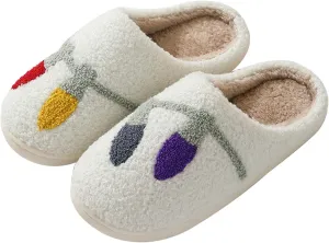 Couple Women's Fuzzy Slip-on Slippers Warm Cozy Soft Lightweight Memory Foam Indoor Fall Winter Home Slippers Fuzzy Soft Sole Slippers