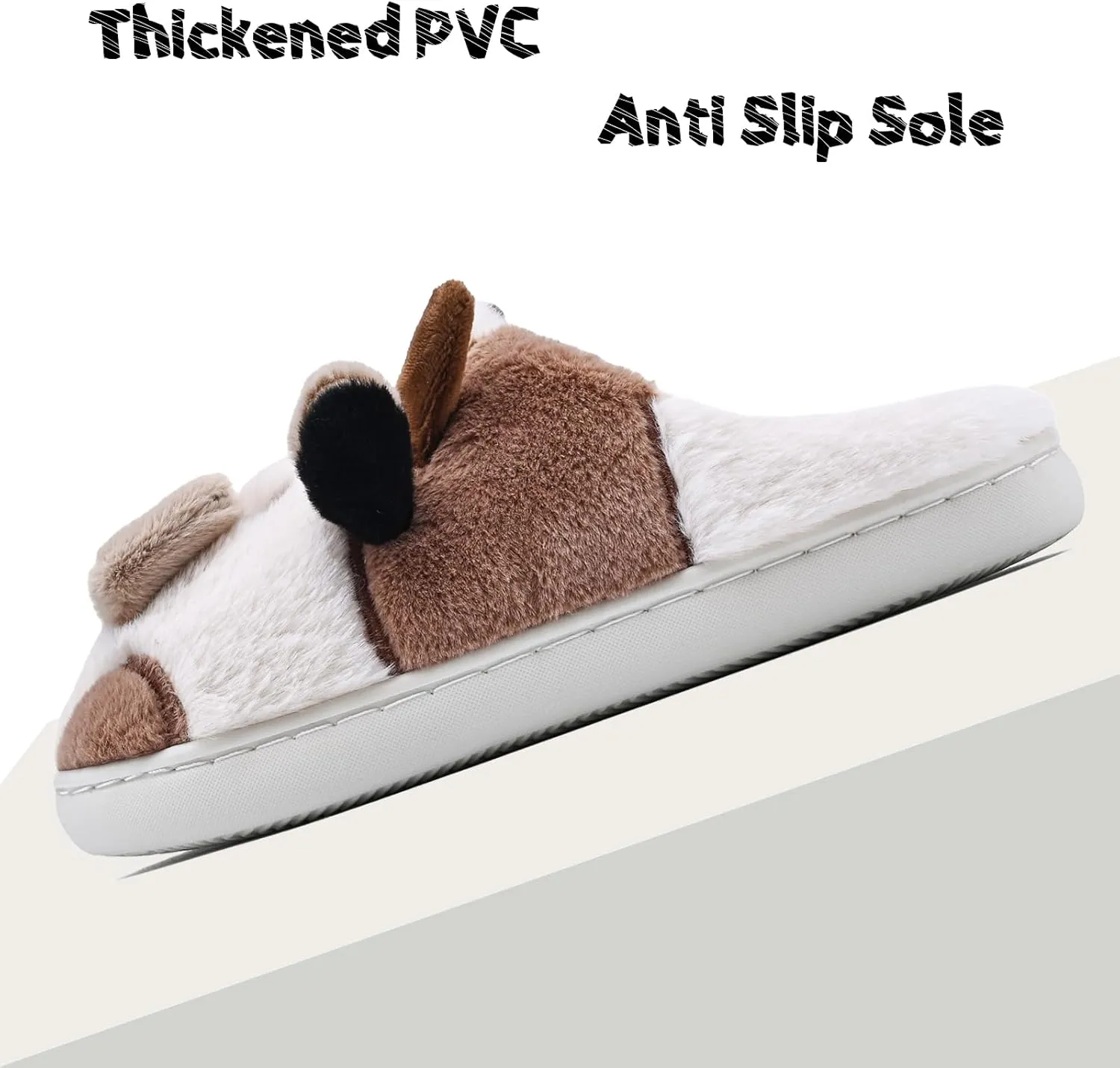 Cow Slippers For Women and Men Fluffy Cute Cozy House Slippers Indoor and Outdoor