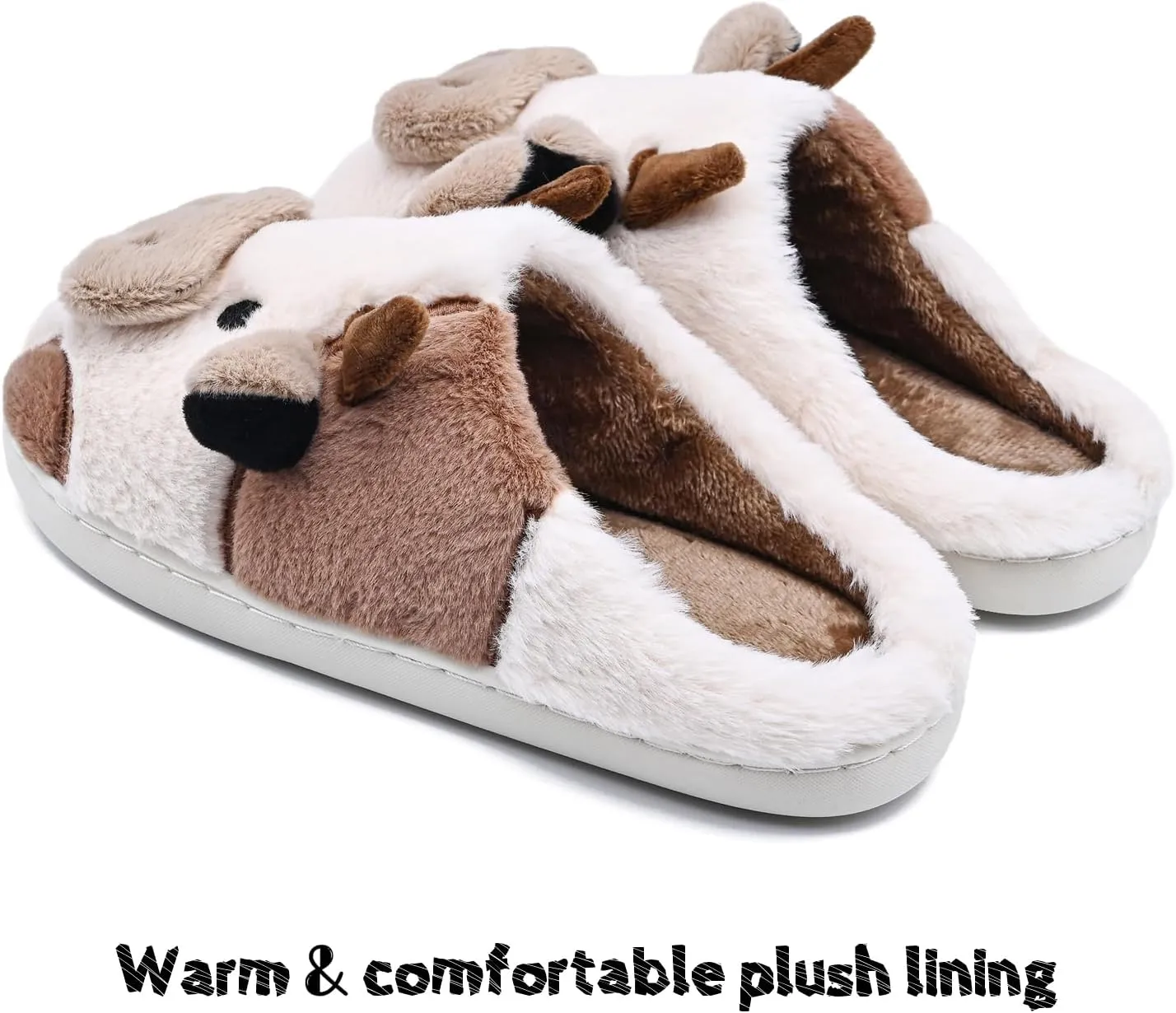 Cow Slippers For Women and Men Fluffy Cute Cozy House Slippers Indoor and Outdoor