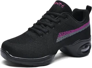 Cushion Lady Girls Modern Breathable Air Cushion Split Sole Athletic Walking Dance Shoes Lightweight Practice Professional Performance Dance Shoes