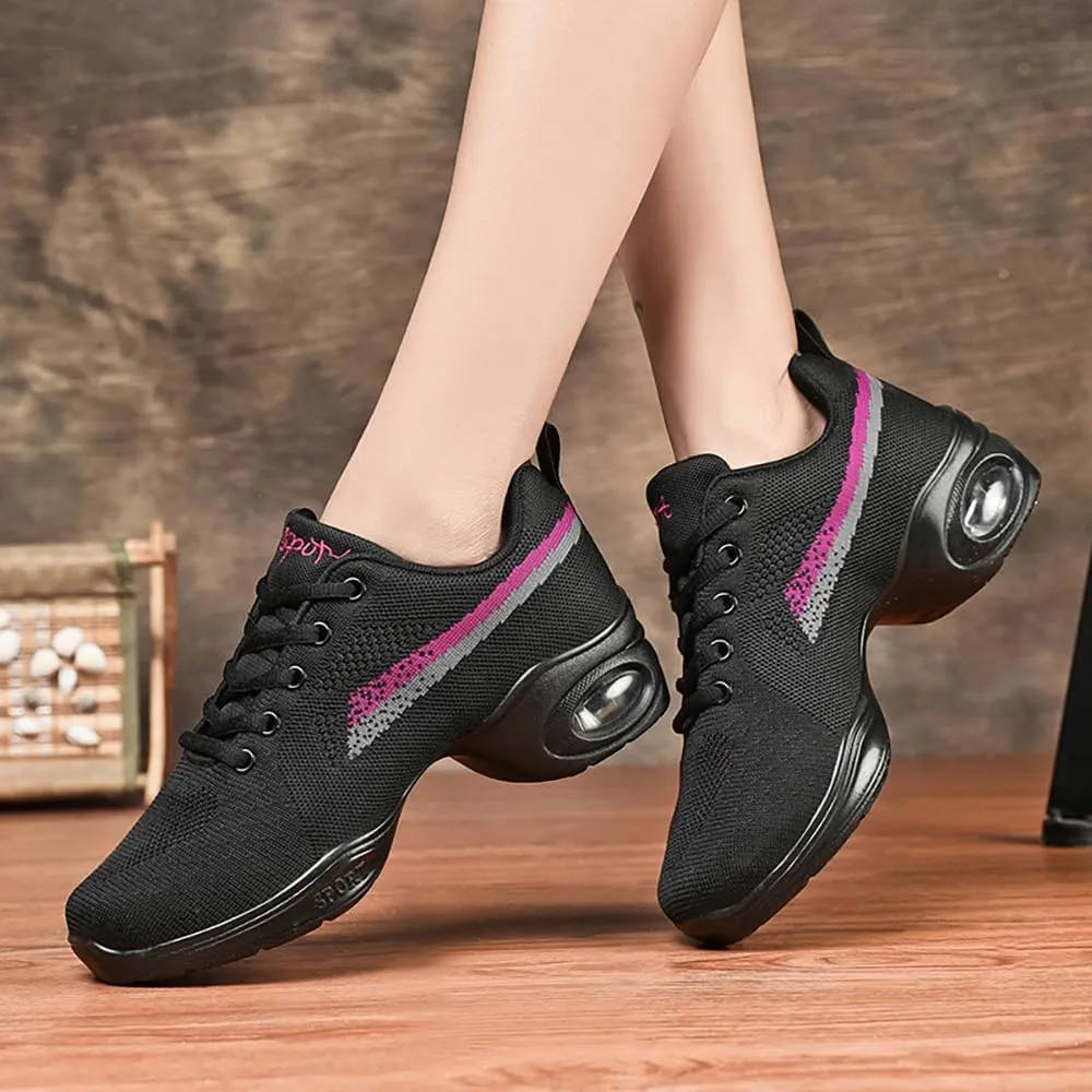 Cushion Lady Girls Modern Breathable Air Cushion Split Sole Athletic Walking Dance Shoes Lightweight Practice Professional Performance Dance Shoes