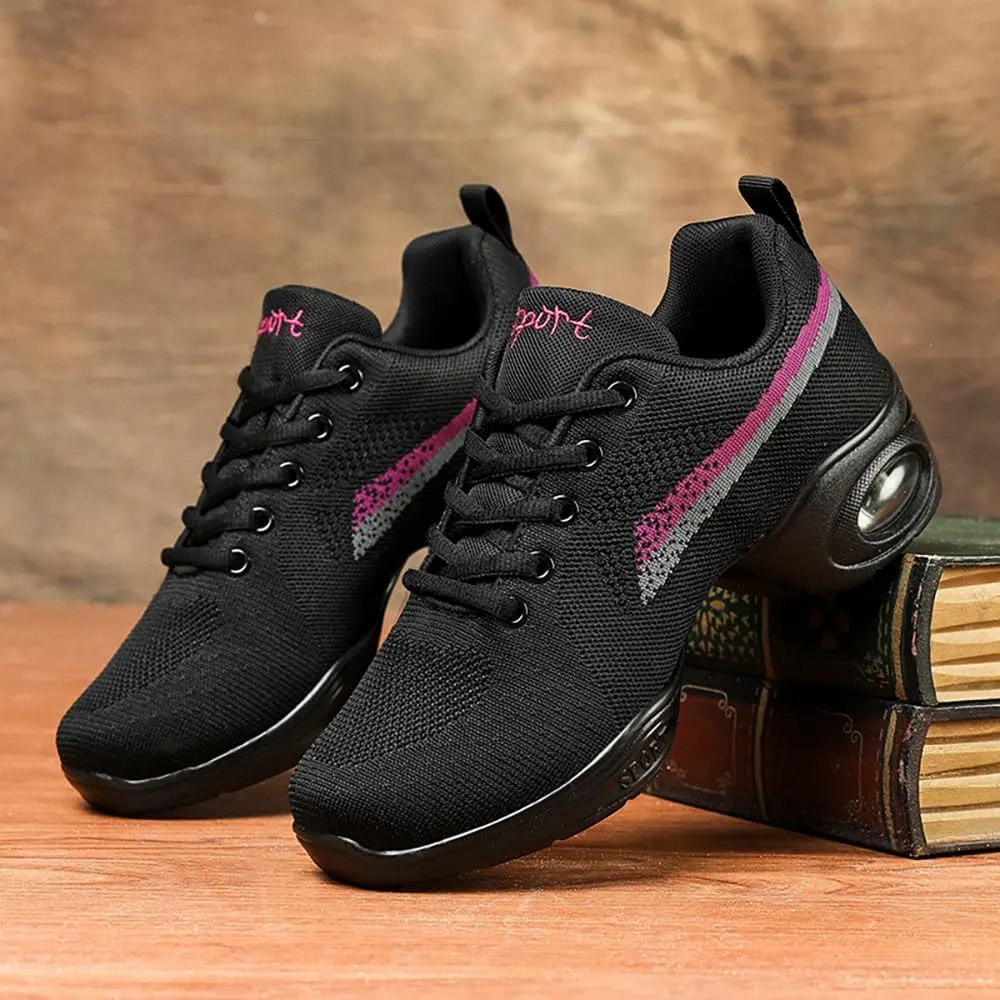 Cushion Lady Girls Modern Breathable Air Cushion Split Sole Athletic Walking Dance Shoes Lightweight Practice Professional Performance Dance Shoes