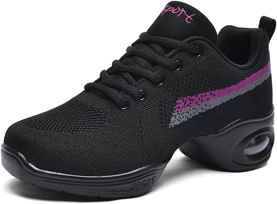 Cushion Lady Girls Modern Breathable Air Cushion Split Sole Athletic Walking Dance Shoes Lightweight Practice Professional Performance Dance Shoes