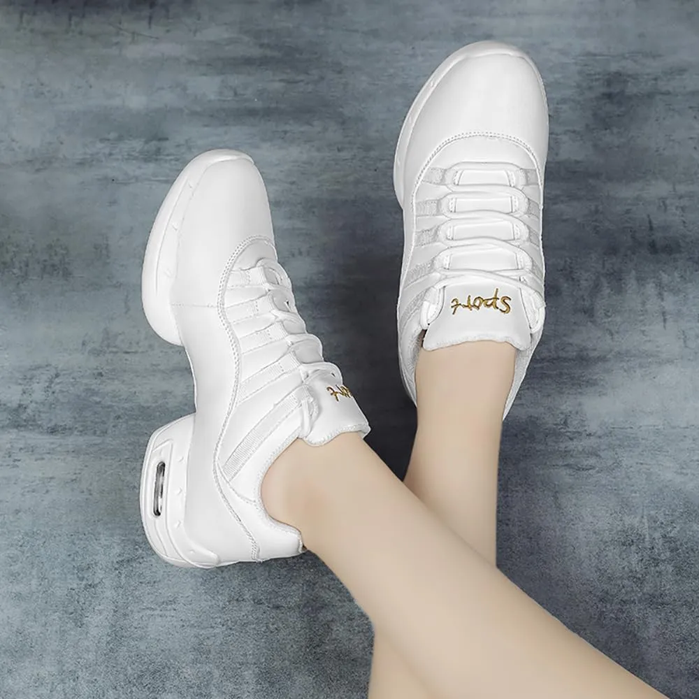 Cushion Lady Girls Modern Breathable Air Cushion Split Sole Athletic Walking Dance Shoes Lightweight Practice Professional Performance Dance Shoes
