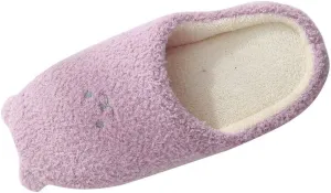 Cute House Slippers for Woman Warm Cozy Plush Fuzzy Cushion Slippers Cloud Bedroom House Shoes Indoor/Outdoor
