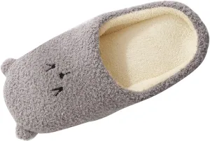 Cute House Slippers for Woman Warm Cozy Plush Fuzzy Cushion Slippers Cloud Bedroom House Shoes Indoor/Outdoor