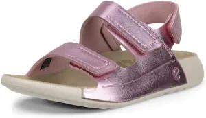 ECCO Unisex-Child Cozmo 3-Strap Adjustable Velcro Sandal