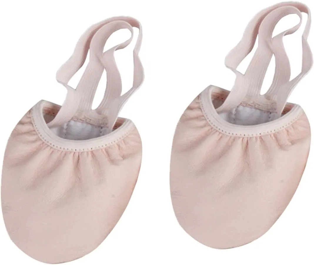 Elastic Band Dance Shoes for Adults Ballet Half Shoes with Toe Protection Durable and Comfortable for