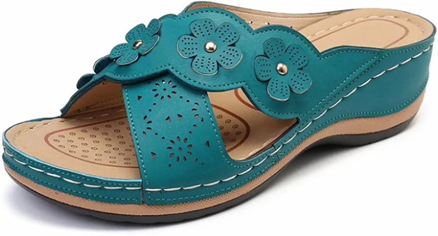 Fashion Slides Sandals for Women Open Toe Arch Support Slides Fashion Slippers Women's Pillow Slippers