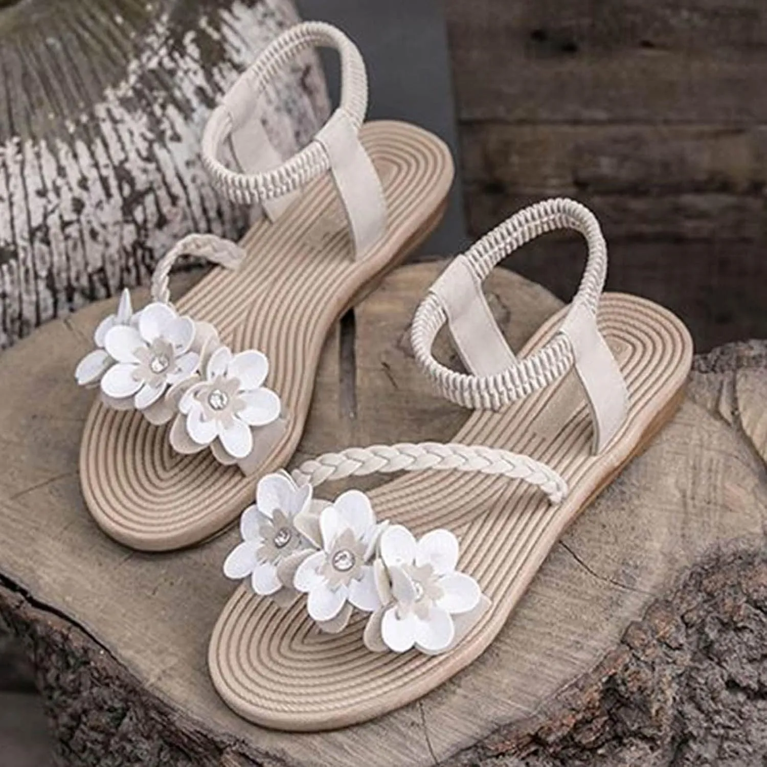 Flat Strap Ankle Sandals for Women Summer Lightweight Classic Trendy Beach Casual Sandal Hiking Shoes Slipper