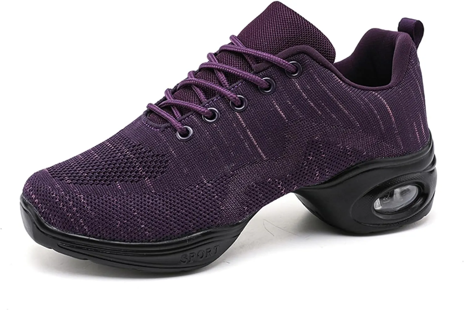 FLIOZY Women's Jazz Shoes Breathable Air Cushion Platform Modern Dance Shoes Athletic Walking Lace-up Sneakers
