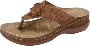 Flip Flops for Women 2025 Summer Beach Sandals Wedge Sandals for Women Comfortable Sandal with Arch Support Fashion Flip Flops Slip on Beach Dressy Sandal on Beach Trendy Shoes 2025